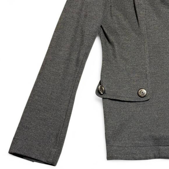 CAbi 3030 Tipped Crew Blazer Size M Heather Gray Riding Jacket Trendy Workwear - Picture 7 of 11